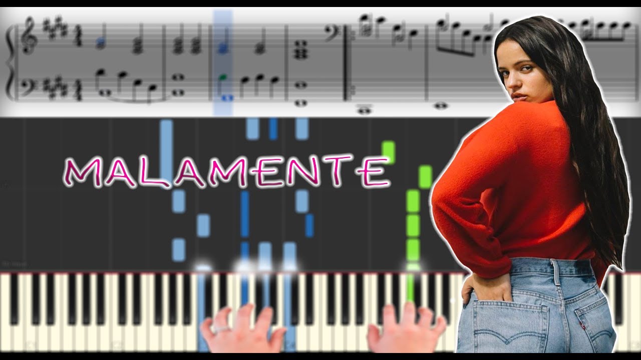 Rosalía - Malamente | Sheet Music & Synthesia Piano Tutorial