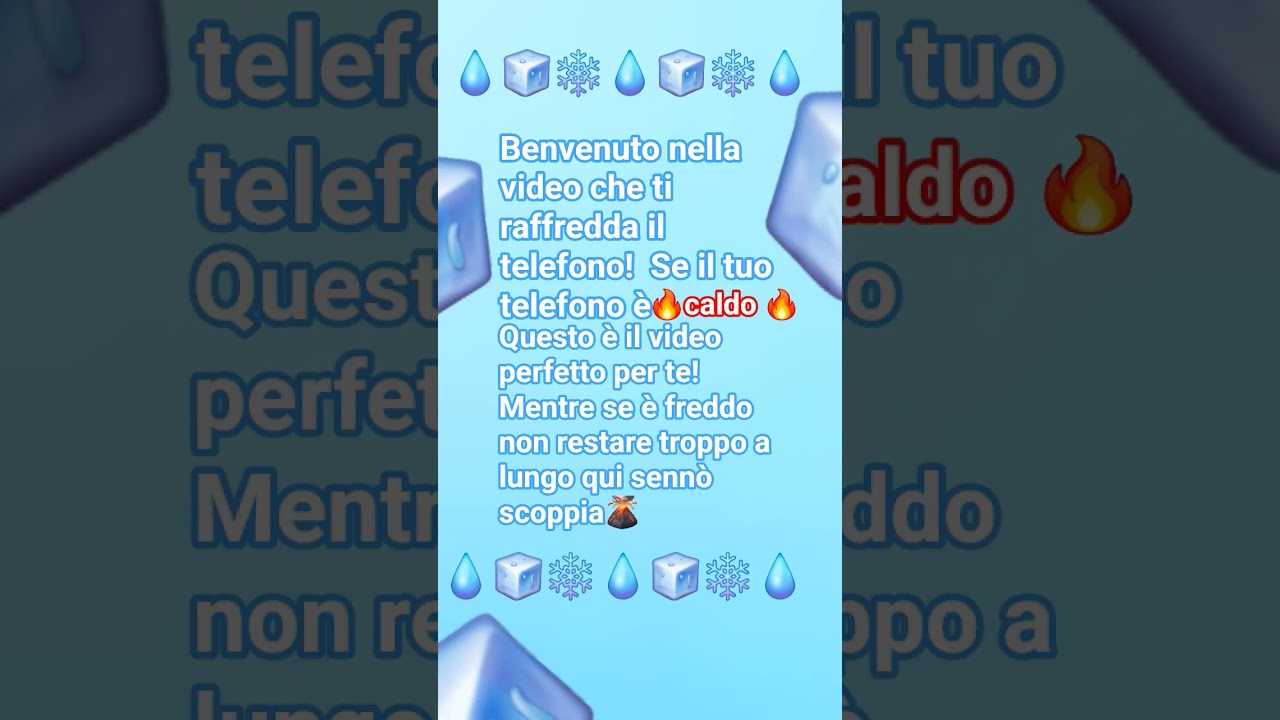 il video che raffredda il telefono ❄️