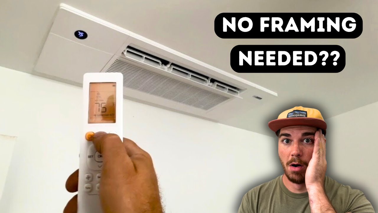 This Ductless Ceiling Cassette Mini Split Is A GAME CHANGER.