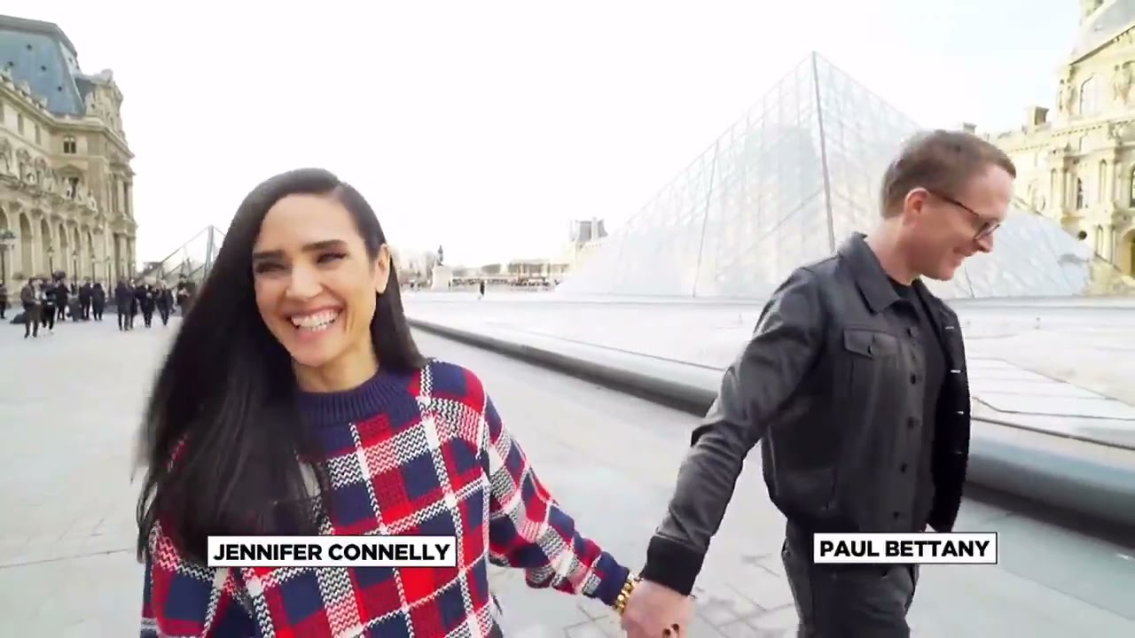 Paul Bettany and Jennifer Connelly in Paris for Louis Vuitton - March 2019