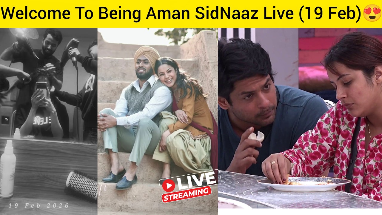 [19 Feb] Shehnaaz Gill New Hairstyle Look 😍 🔥 Being Aman SidNaaz Fans Live🌈