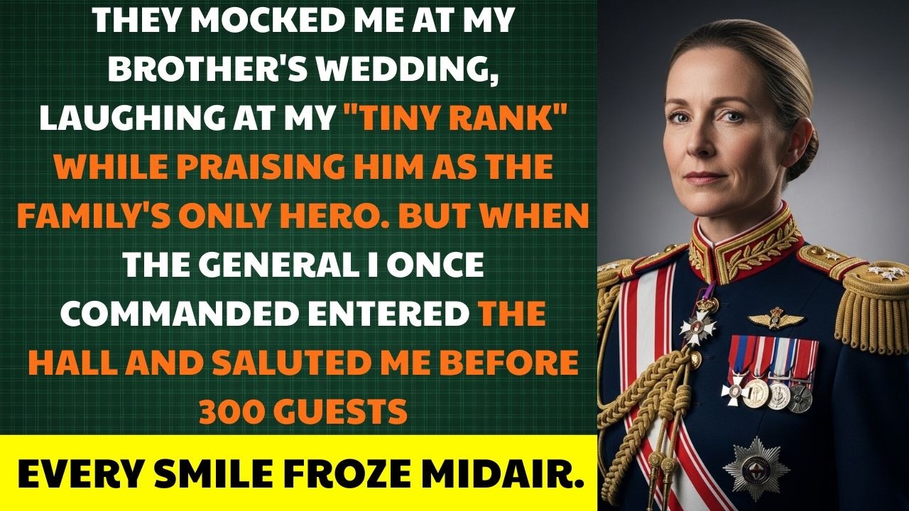 At My Brother’s Wedding, They Laughed at My Rank — Then His General Saluted Me in Front of 300 Guest