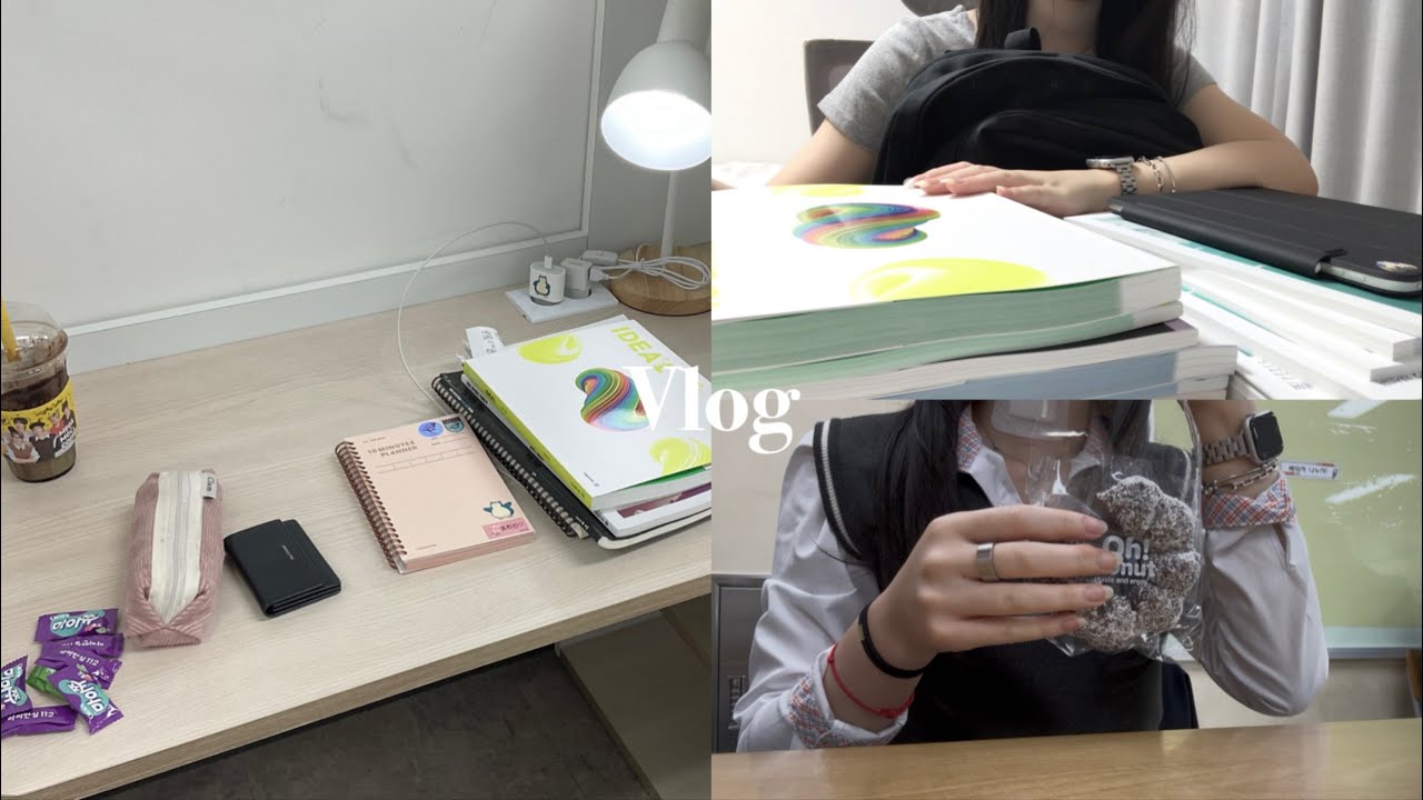 [Vlog]고2의 공부 브이로그/ 겟레디윗미💄/ 독서실/ 운동 | 류희진