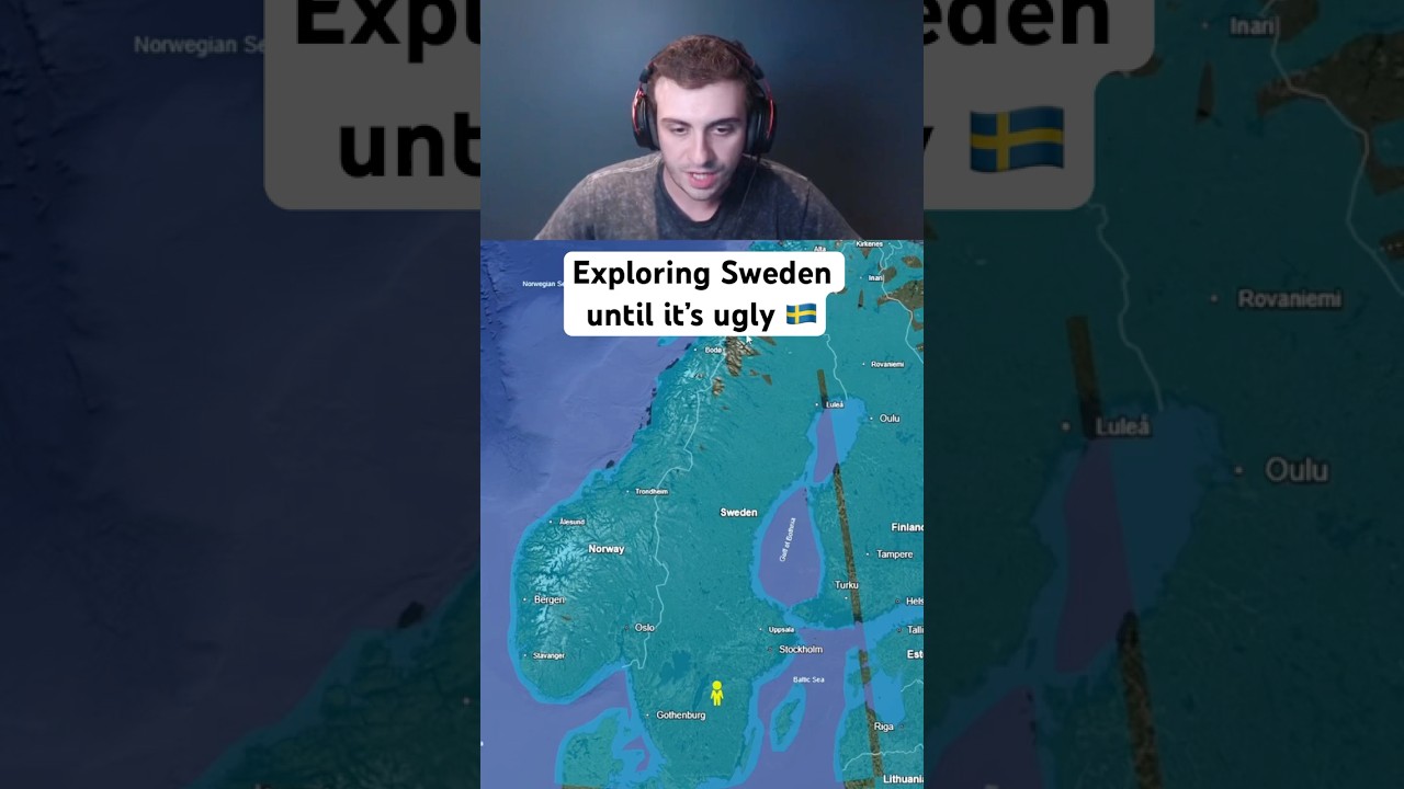 Исследуем Швецию, пока она не станет неприглядной 🇸🇪 #путешествия #googleearth #швеция #geoguessr