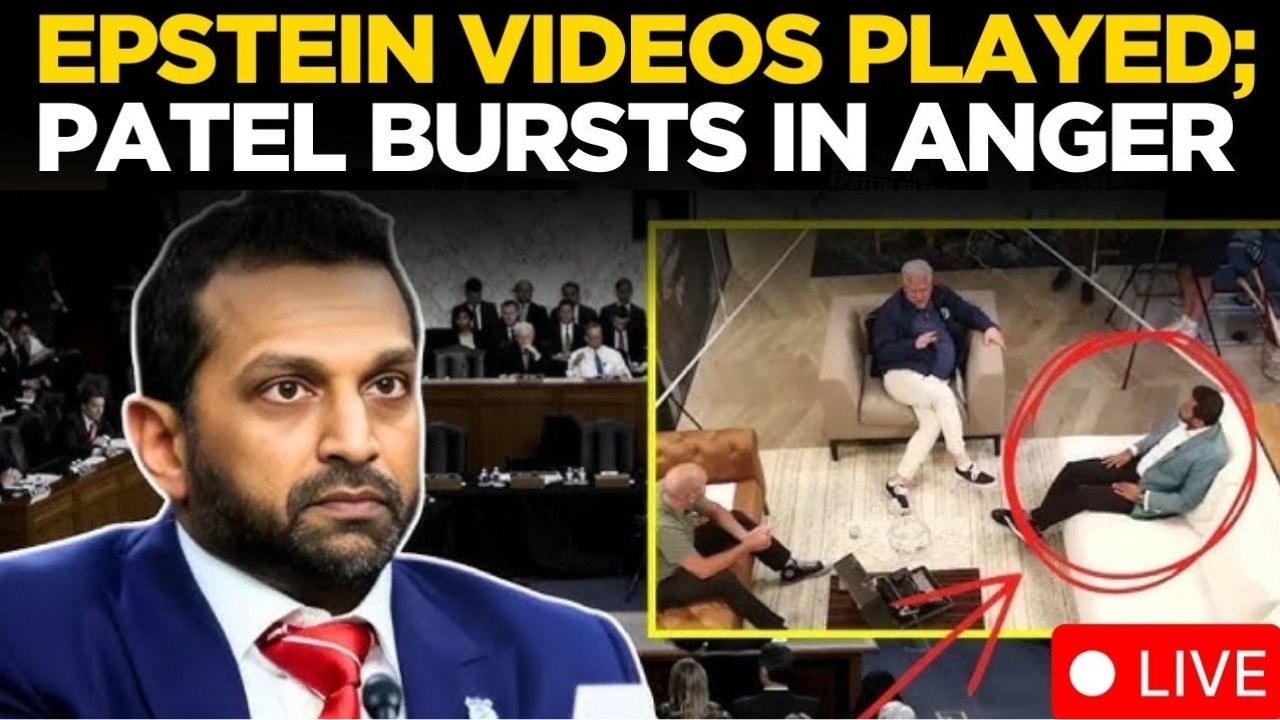 Kash Patel LIVE: Epstein Video Played In Congressional Hearing; Patel EXPLODES | US Senate | WATCH