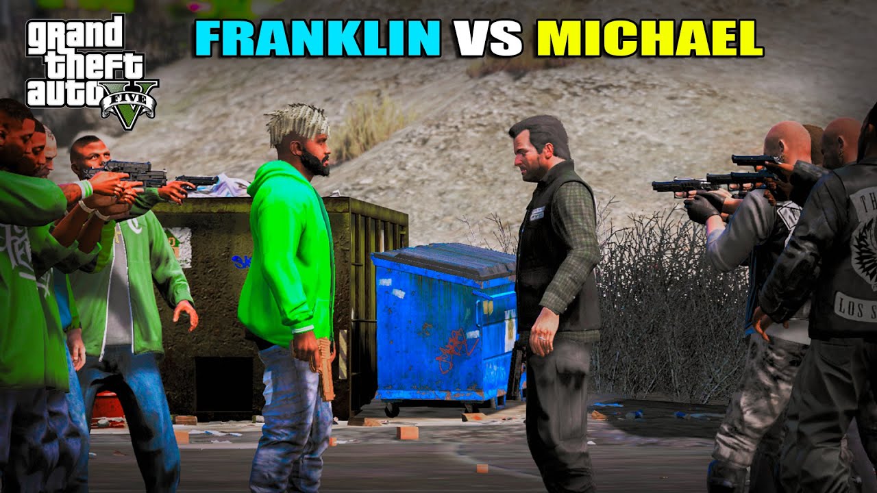 FRANKLIN FIGHT WITH MICHAEL AND LOST GANG | GTA 5 | AR7 YT