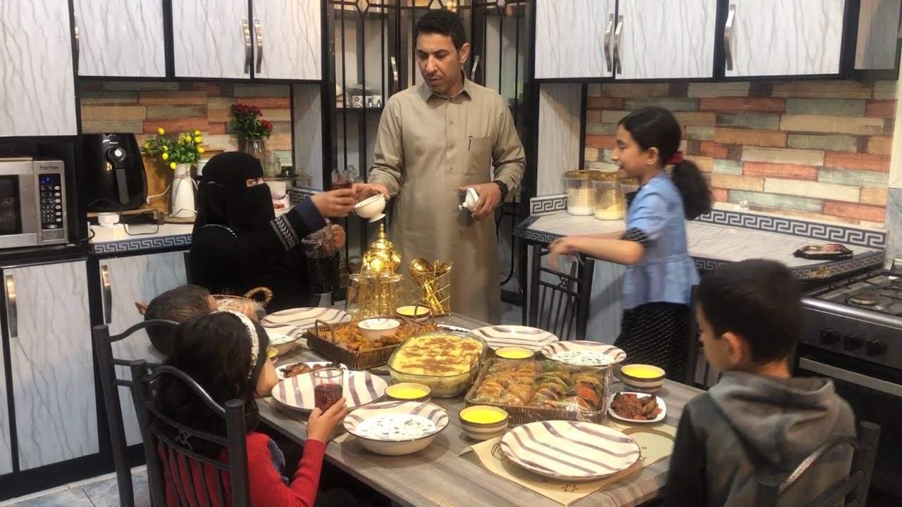 فطورنا ثاني يوم رمضان وسلام لجيرانا اهل الاردن