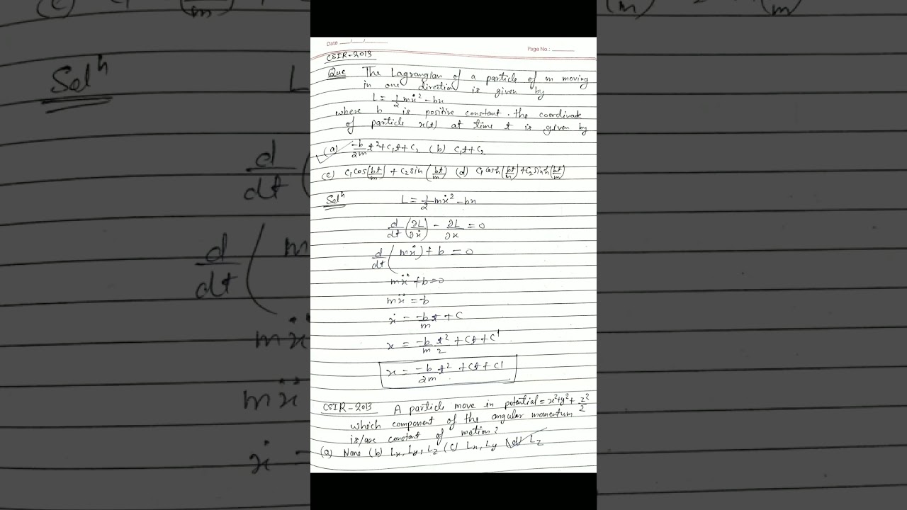 Csir net physical science PYQ