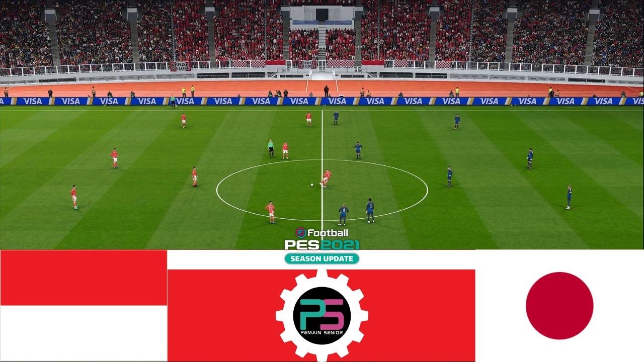 ⚽ INDONESIA vs JEPANG , MENANG TELAK, INTERNATIONAL FRIENDLY MATCH PES 2021