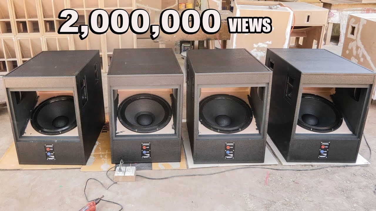 Test Turbo 18  Subwoofer box + speaker P Audio 1200W