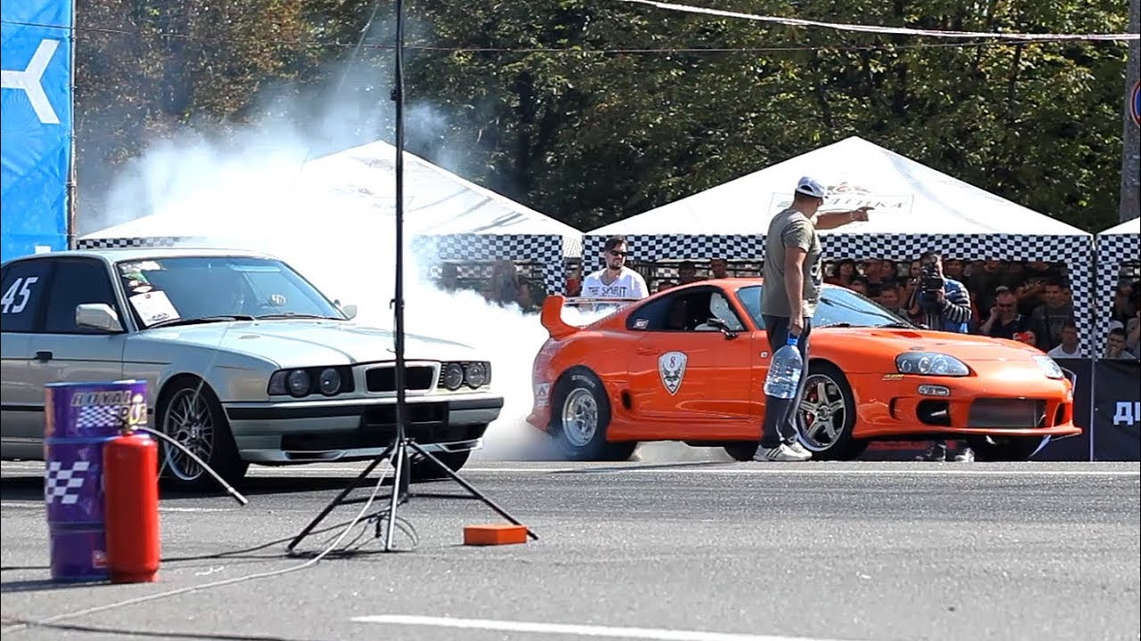 Toyota Supra 700 hp vs BMW E34 3.0 Turbo