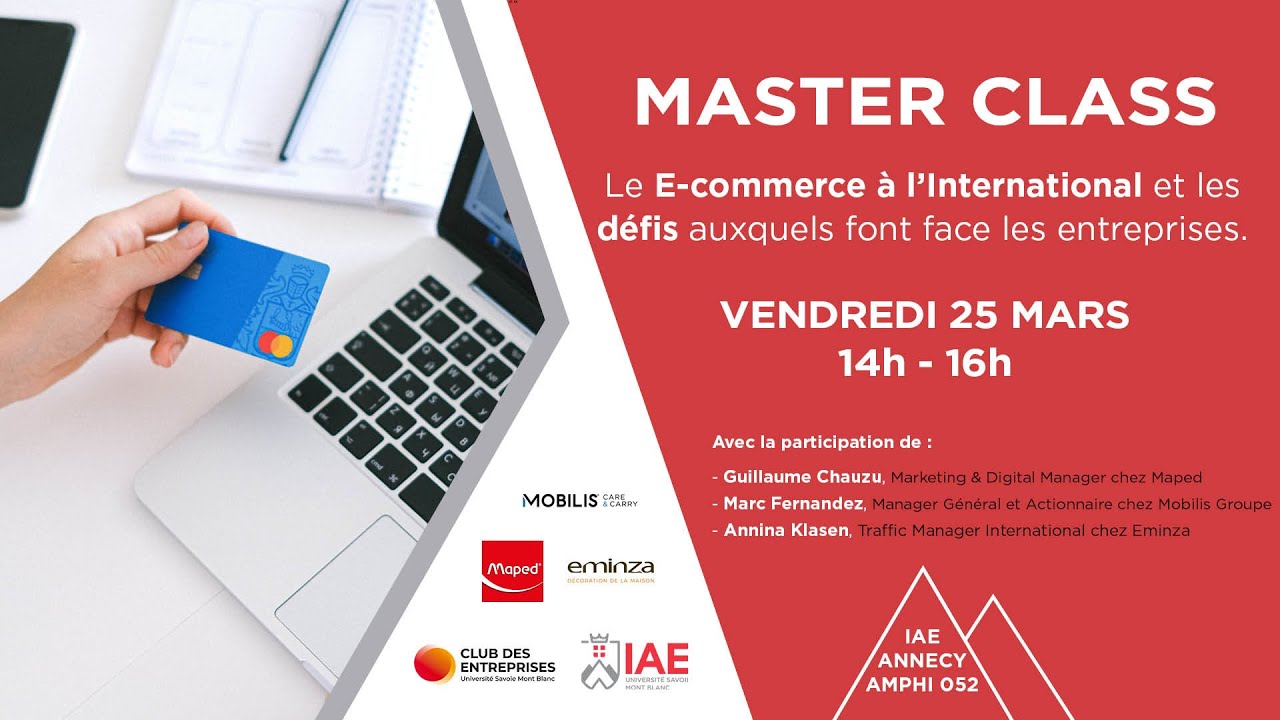 MasterClass IAE - E-commerce à l'International : à quels défis les entreprises doivent faire face ?