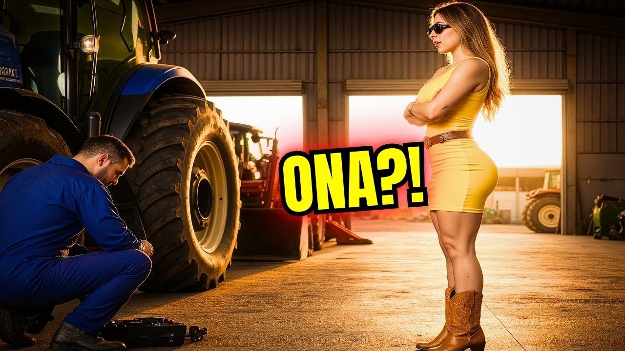 Traktor, którego mechanicy porzucili… samotny ojciec go naprawił, nie wiedząc kim była