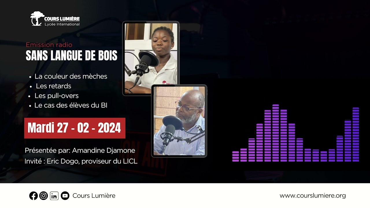[Emission Radio] : SANS LANGUE DE BOIS - Invité M. Eric DOGO