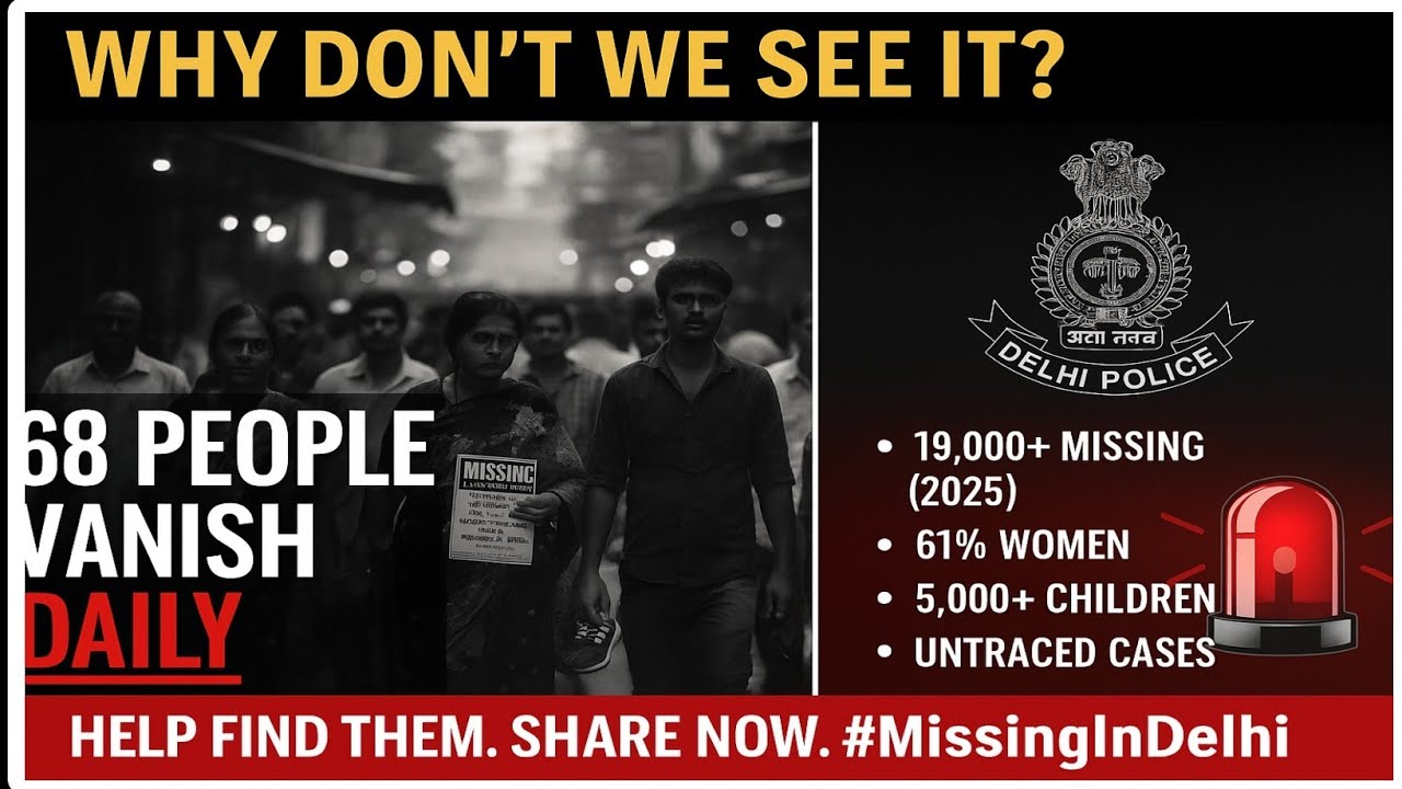 68 People Vanish Daily in Delhi&mdash;Why Don&rsquo;t We See It? Hidden crisis of missing persons across Delhi.