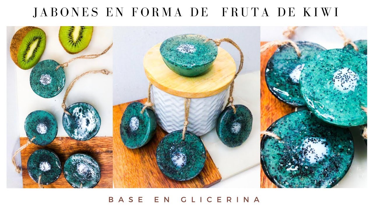 JABONES EN FORMA DE FRUTA DE KIWI 🥝
