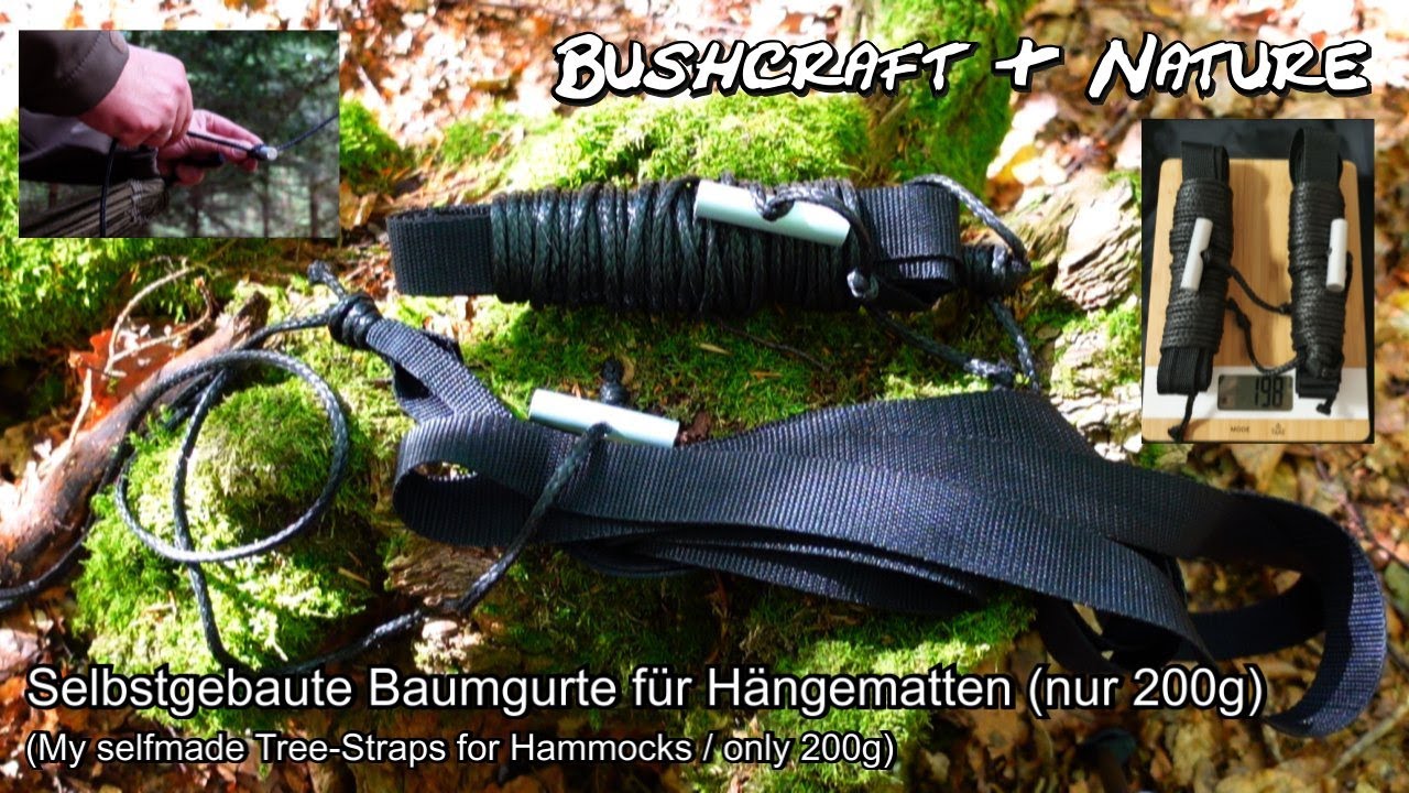 Selbstgebaute Baumgurte für Hängematten (nur 200g) - Selfmade Tree-Straps for Hammocks (only 200g)