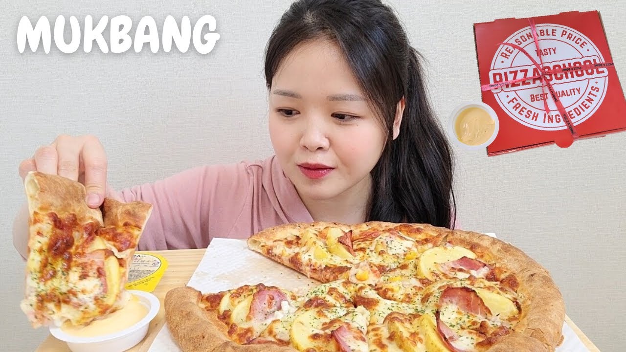 ASMR MUKBANG🍕Potato Pizza