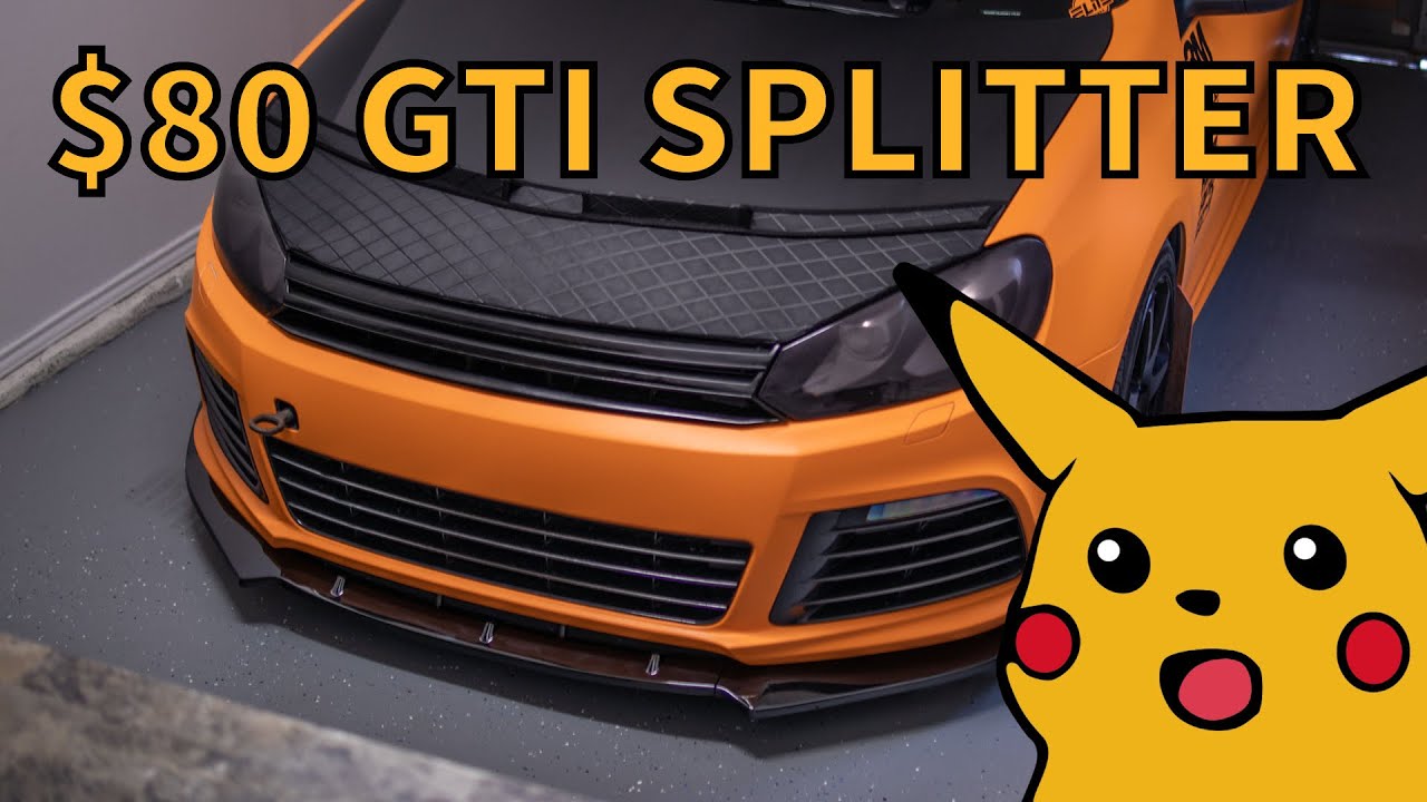 INSTALLING THE CHEAPEST VW GTI SPLITTER I COULD FIND