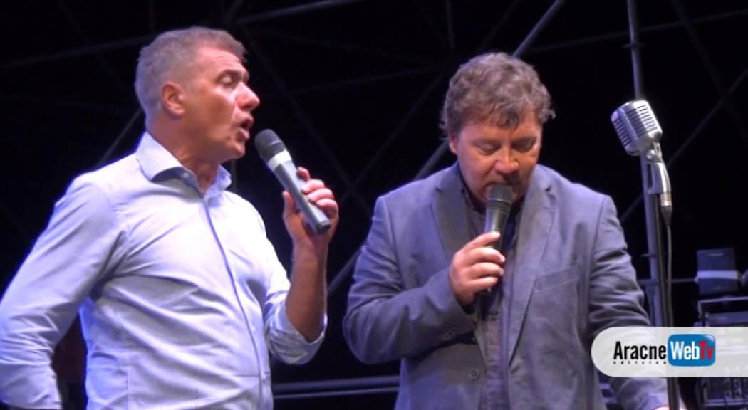 Alfonso Pecoraro Scanio e Jimmy Ghione sul palco del Napoli Pizza Village