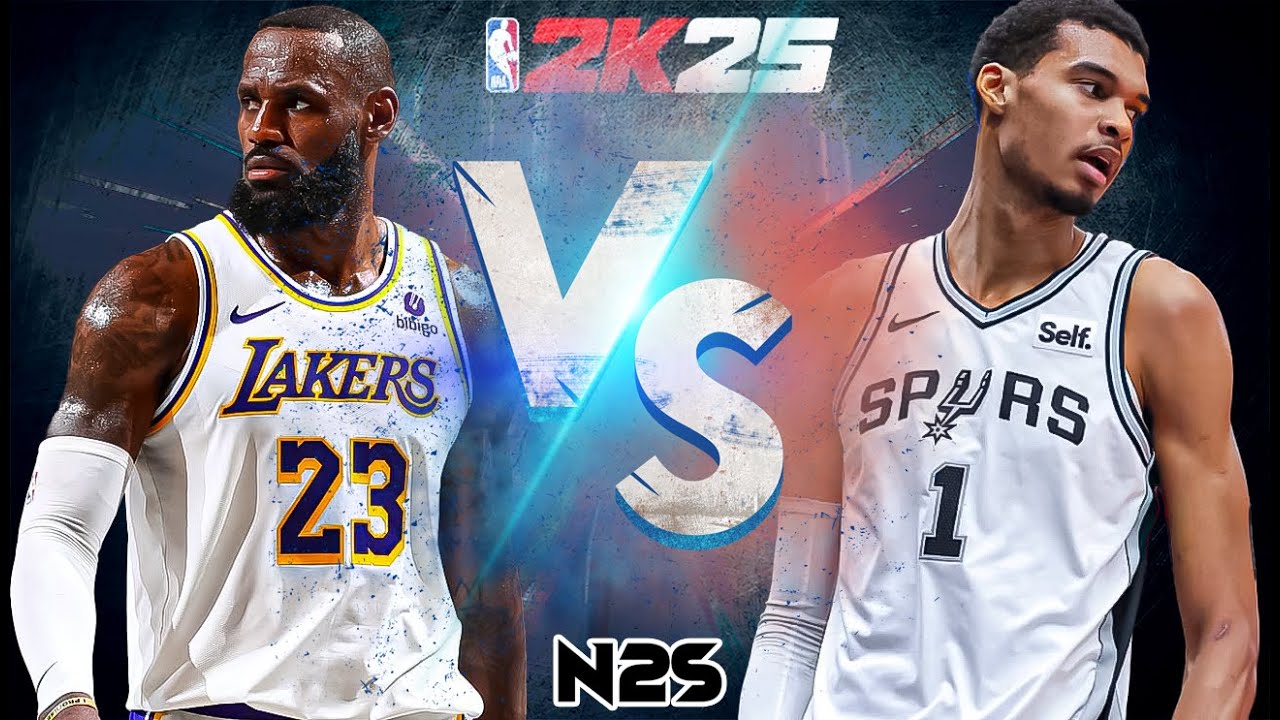 2K25 | Lakers против Spurs &mdash; Симуляция 2K25 (CPU против CPU) &mdash; Леброн против Уэмби