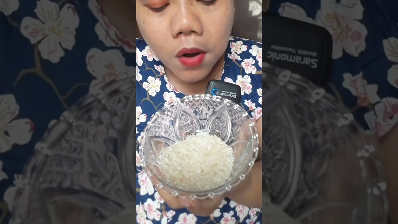 46.DYMA 💕ASMR RAW RICE EATING |Makan Beras Mentah| asmrrawriceeating| asmrsounds | @Dymareal