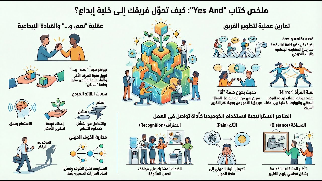 ملخص كتاب Yes And - كيف يعزّز الإبداع والتعاون في فريقك