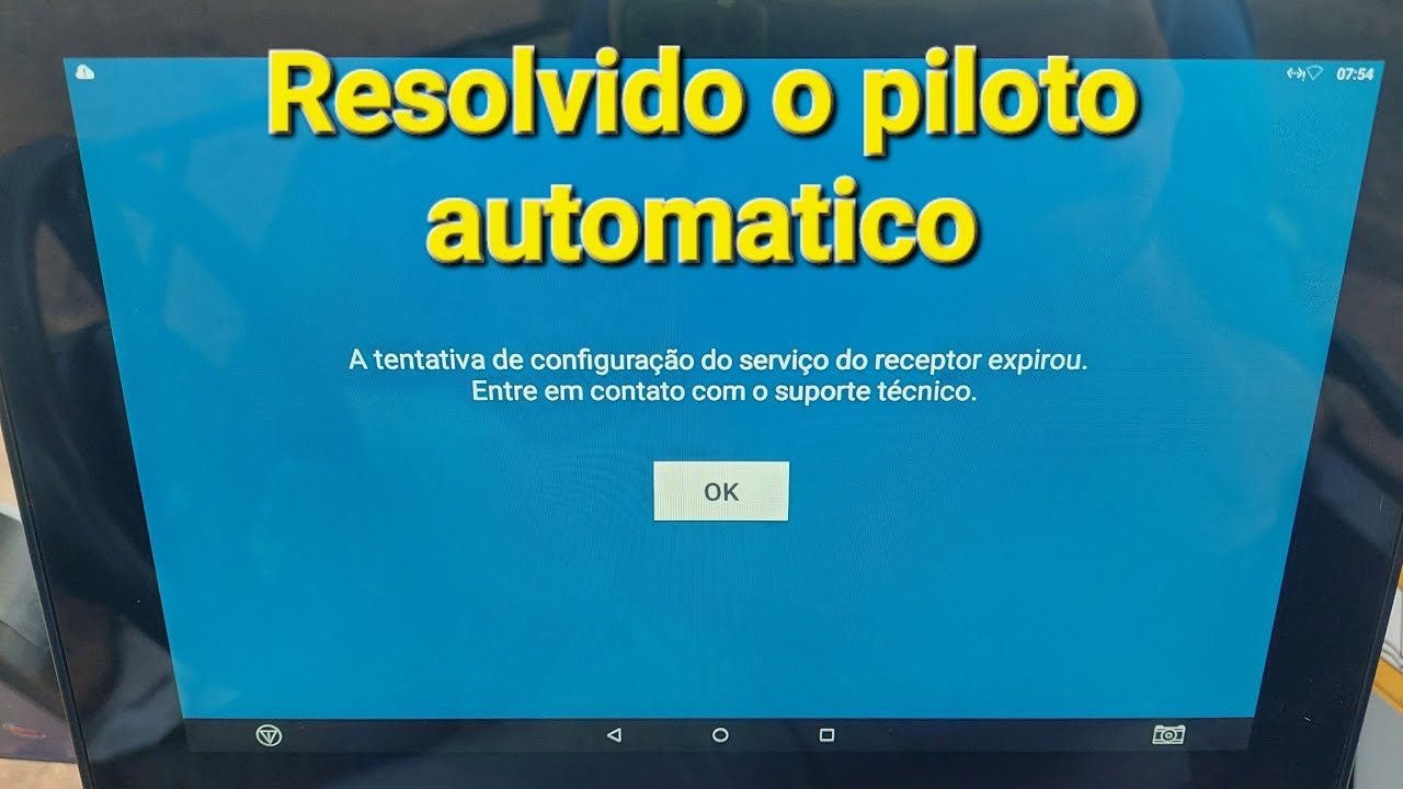 Piloto automatico trimble 750 nave 900 sem  configuração do serviço do receptor resolvido.