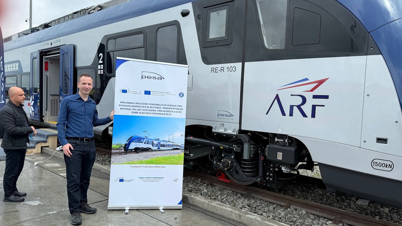Noua ramă electrică RE-R de la Pesa sosită azi în România
