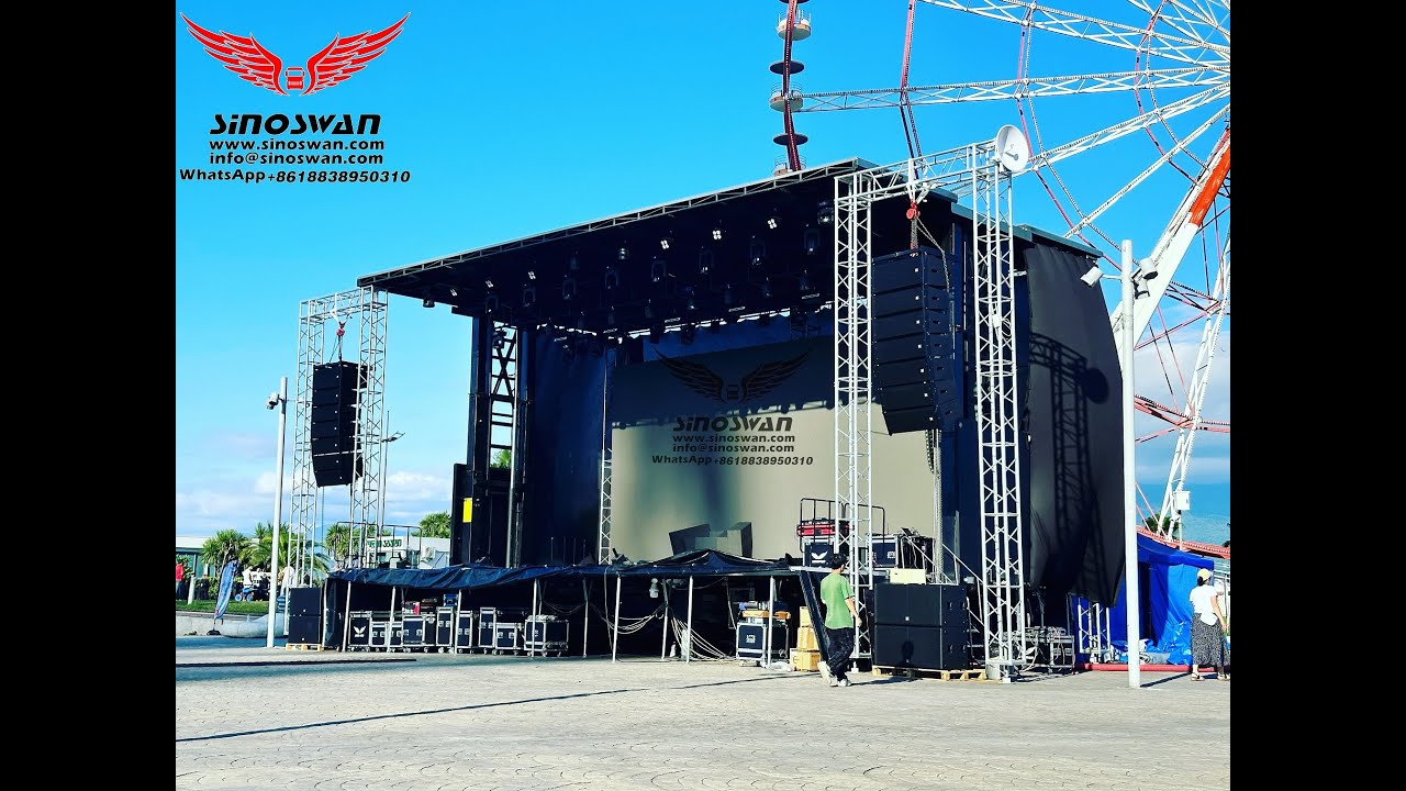 Mobile Stages Manufacturer - SINOSWAN ST130 40x30ft Hydraulic Stages For Concert, Election & Crusade