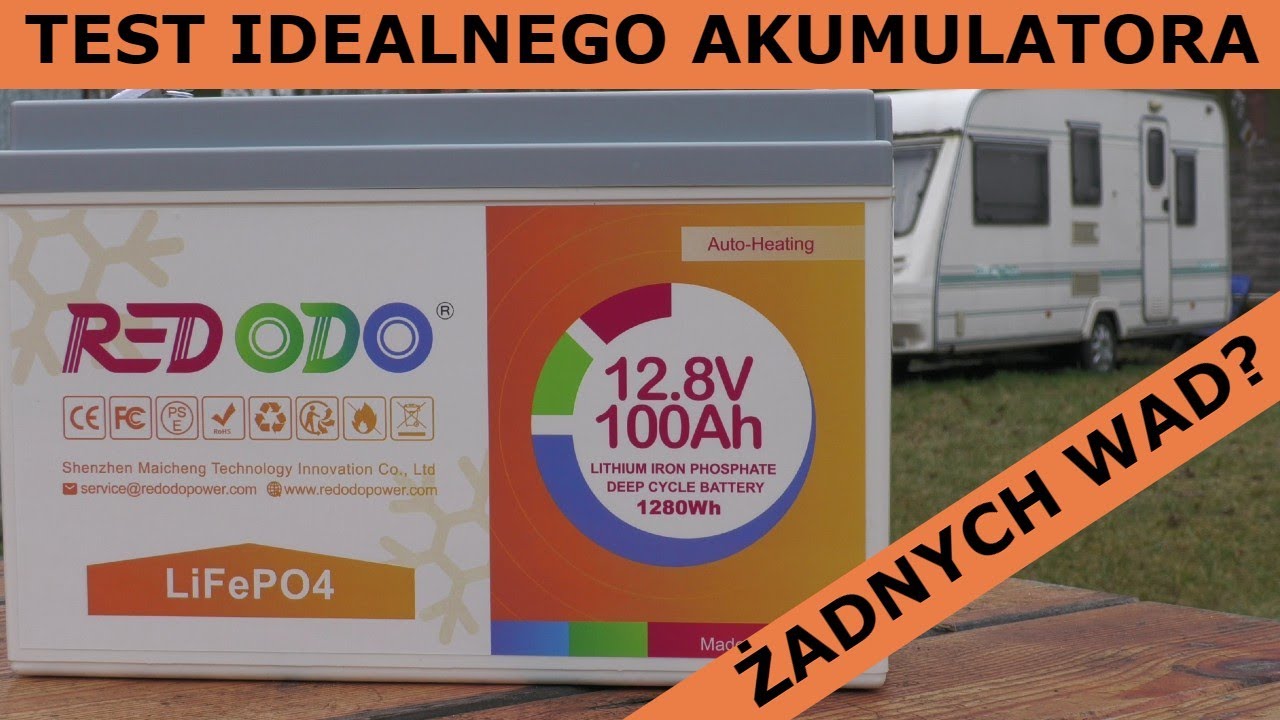 Redodo 12V 100Ah z funkcją auto grzania. Test pojemności, rozładowania i ładowania.