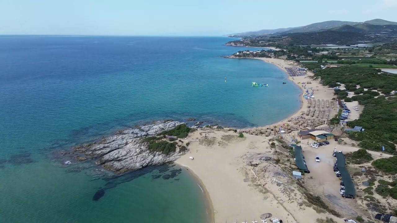 Ammolofoi Beach Nea Peramos from the Drone June 2025 Greece #kavala avala #greece