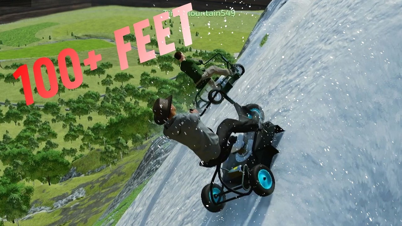 We climbed a mountain in Farming Simulator...