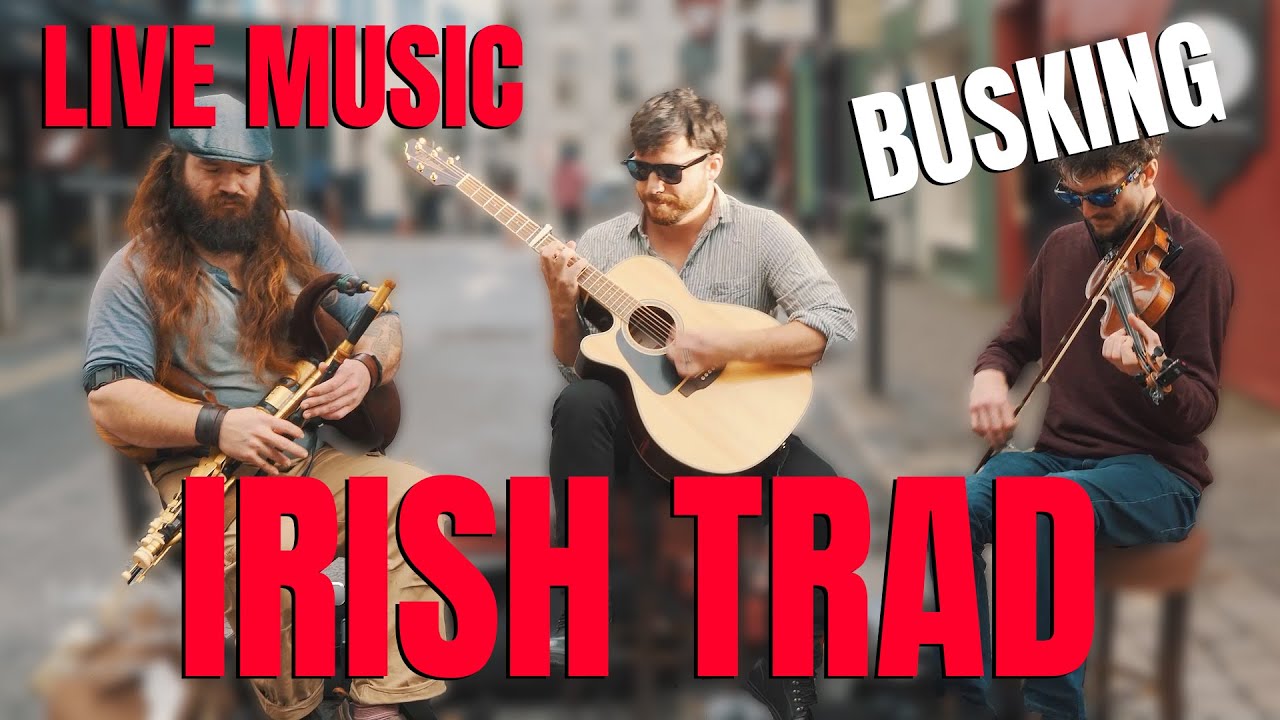 Trio Brings Irish Trad to the Streets | Luke O'Malley Trad | BUSKERS OF GALWAY |