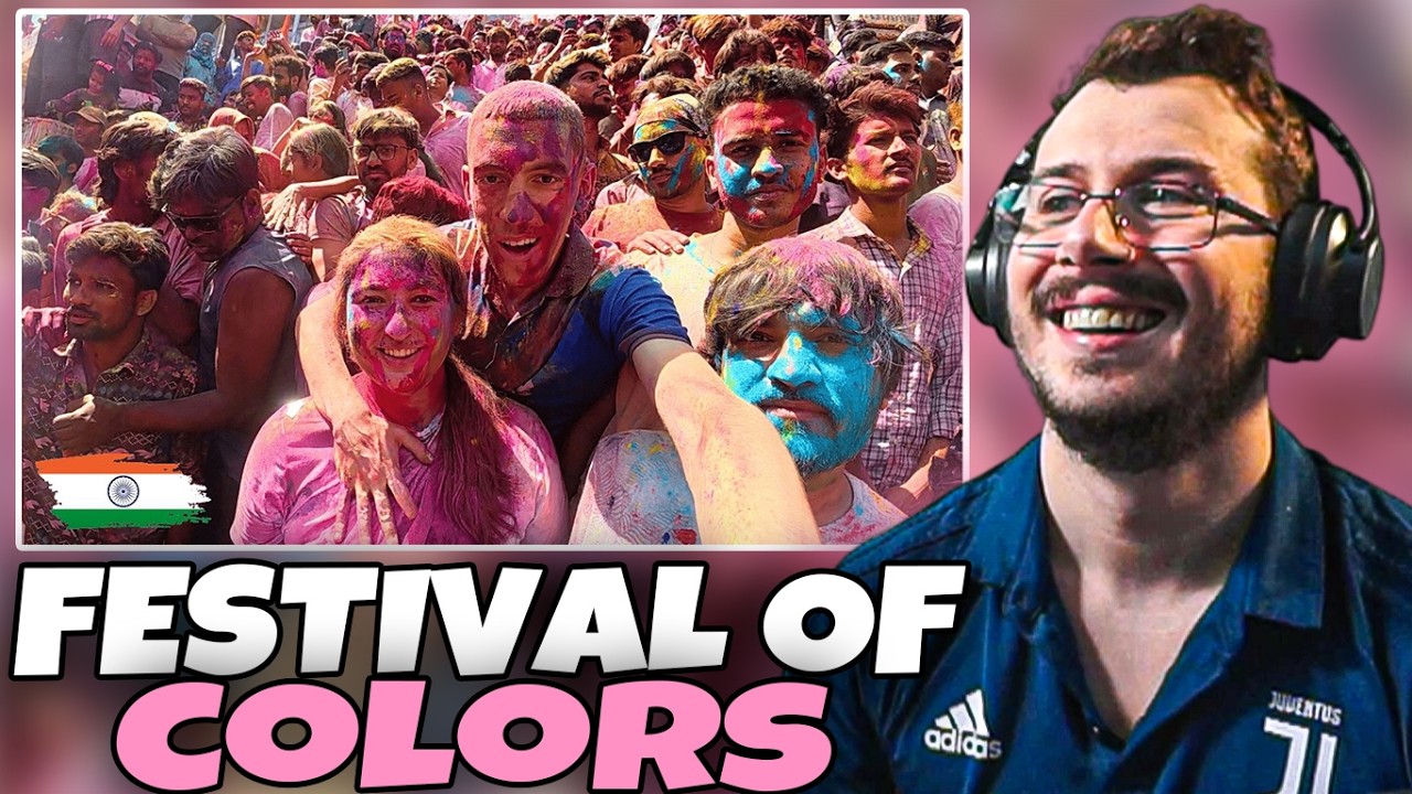 Reacting to Holi Festival in India 🇮🇳 | Festival of Colors