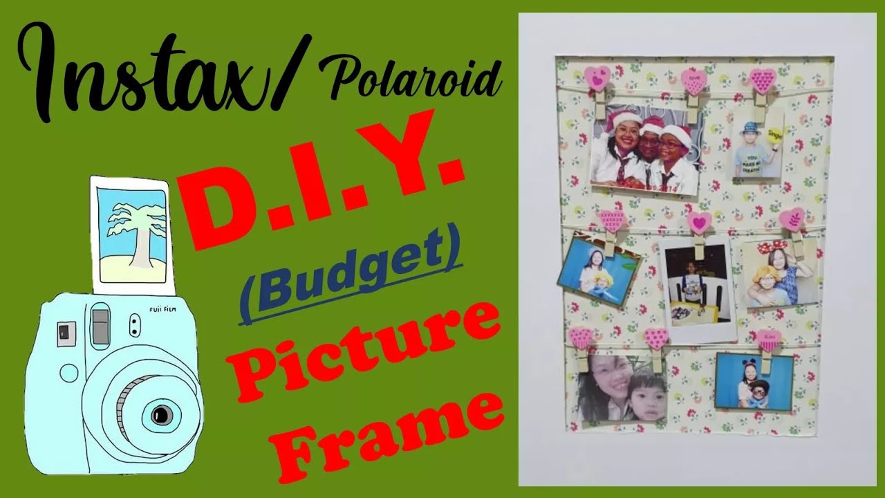 HOW TO MAKE A BUDGET-FRIENDLY INSTAX/POLAROID PICTURE FRAME || D.I.Y. INSTAX FRAME || ARTS & CRAFTS