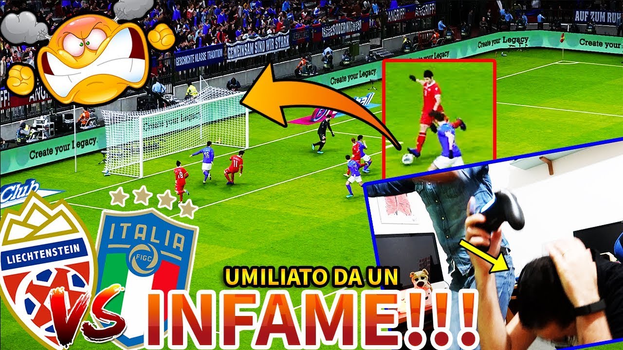 UMILIATO DA UN INFAME!!! S-T-R-O-N-Z-O!!! LIECHTENSTEIN-ITALIA [EFOOTBALL PES 2020]