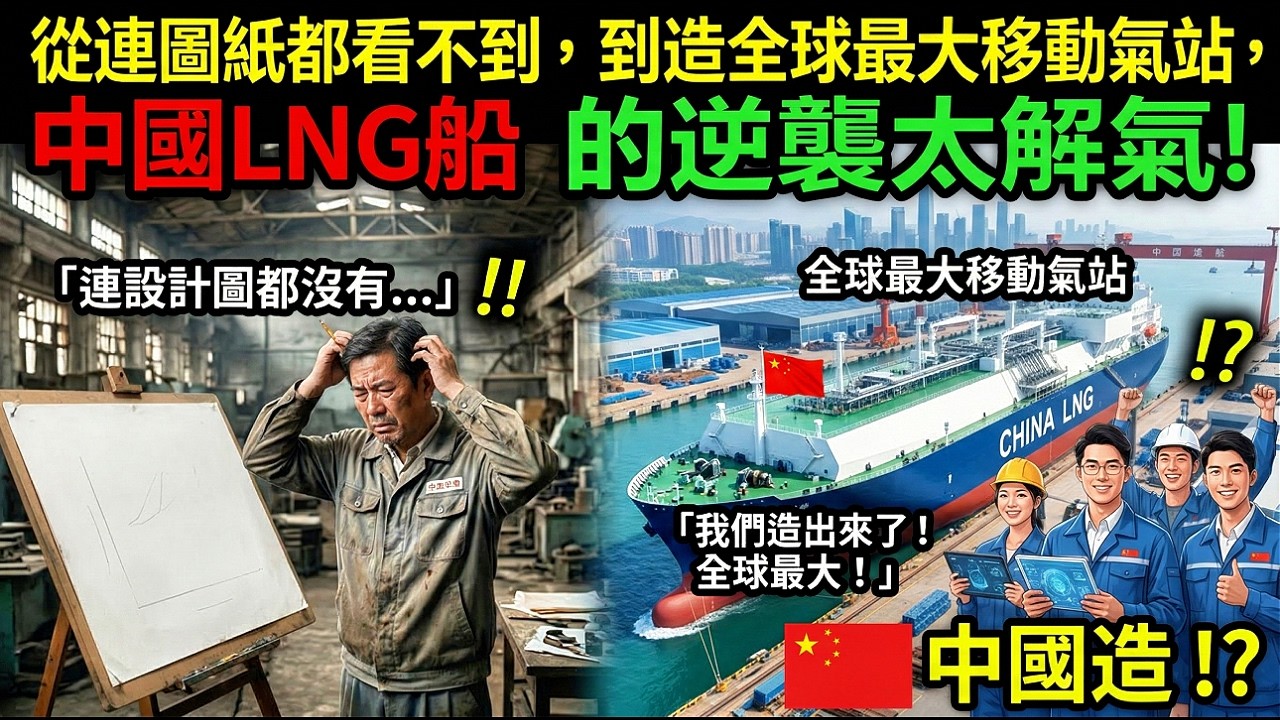 從連圖紙都看不到，到造全球最大移動氣站，中國LNG船的逆襲太解氣！