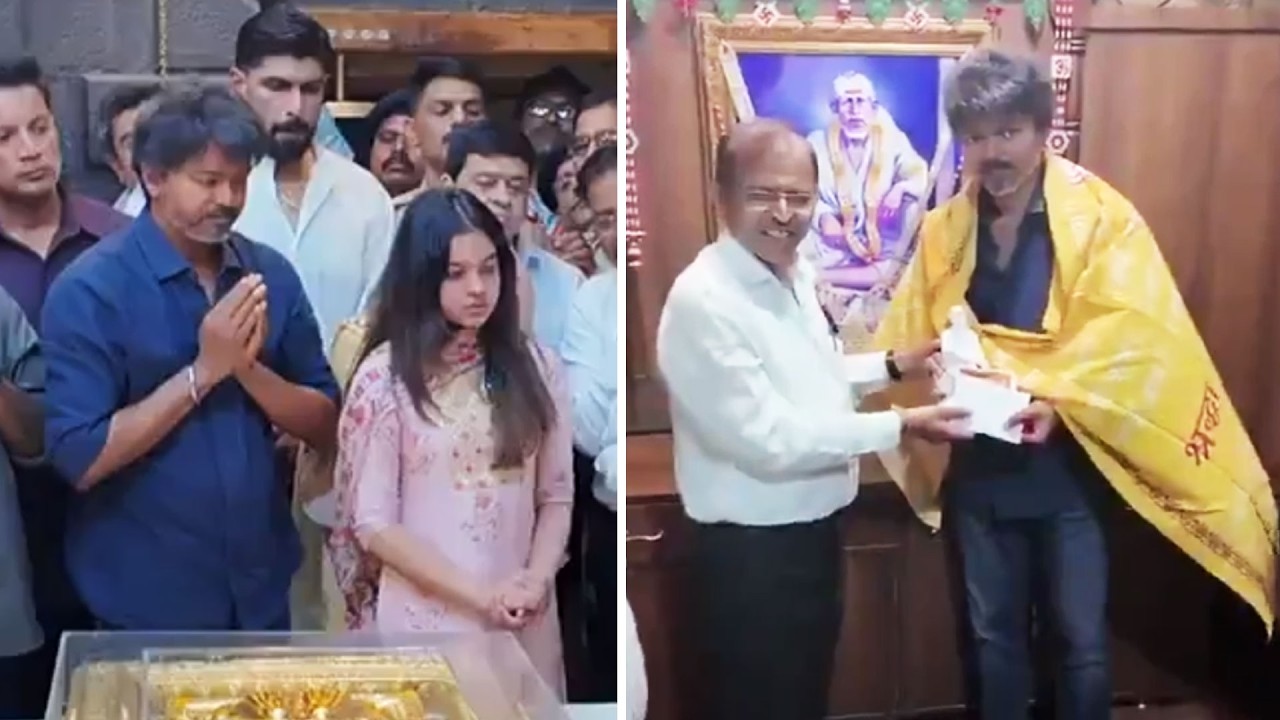 Thalapathy Vijay at Shirdi Sai Baba Temple | TVK