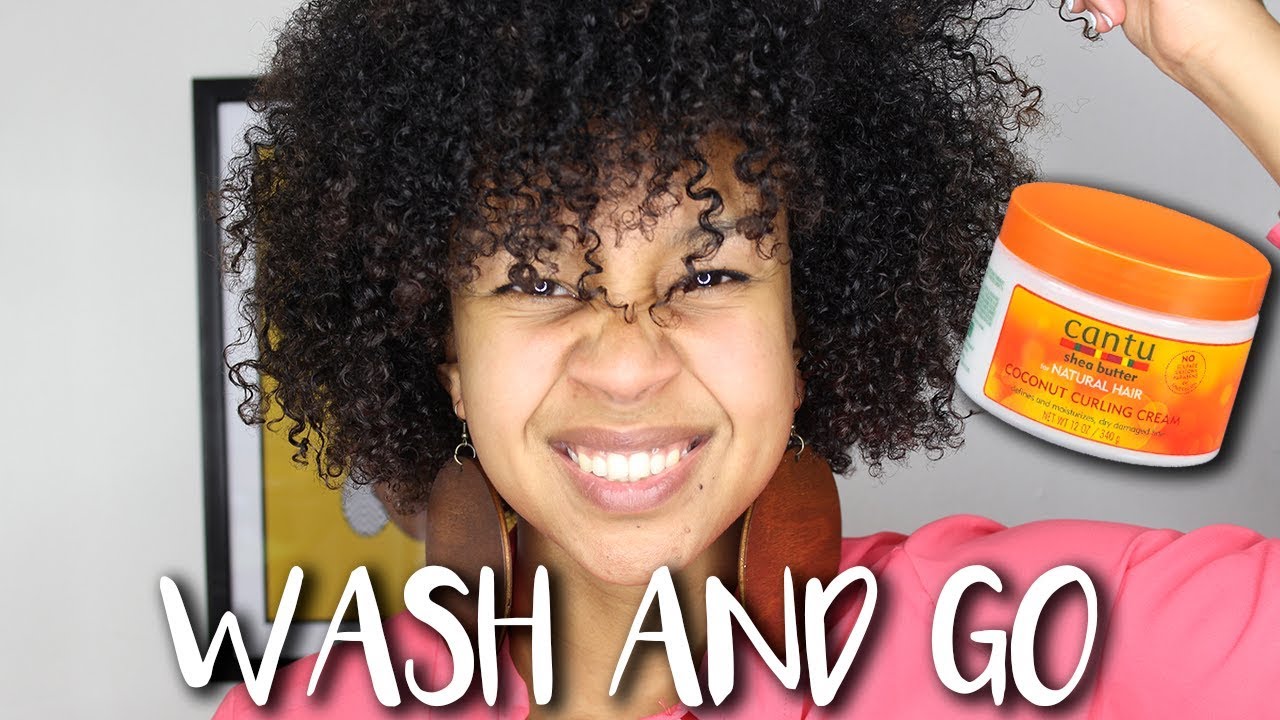 Wash and Go Tutorial: Cantu Coconut Curling Cream Review