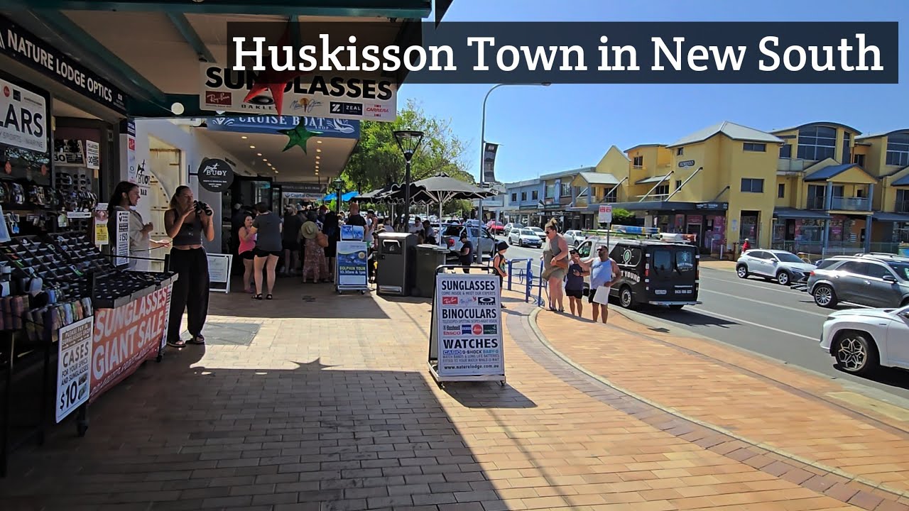 Walking tour in Huskisson Town in New South Wales Australia