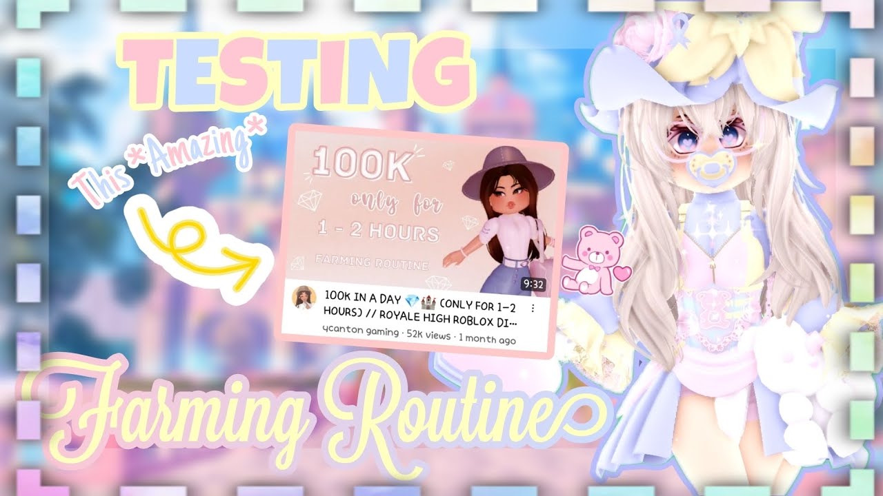 TESTING THIS *AMAZING* FARMING ROUTINE IN ROYALE HIGH! | Roblox | iiAmmxra |