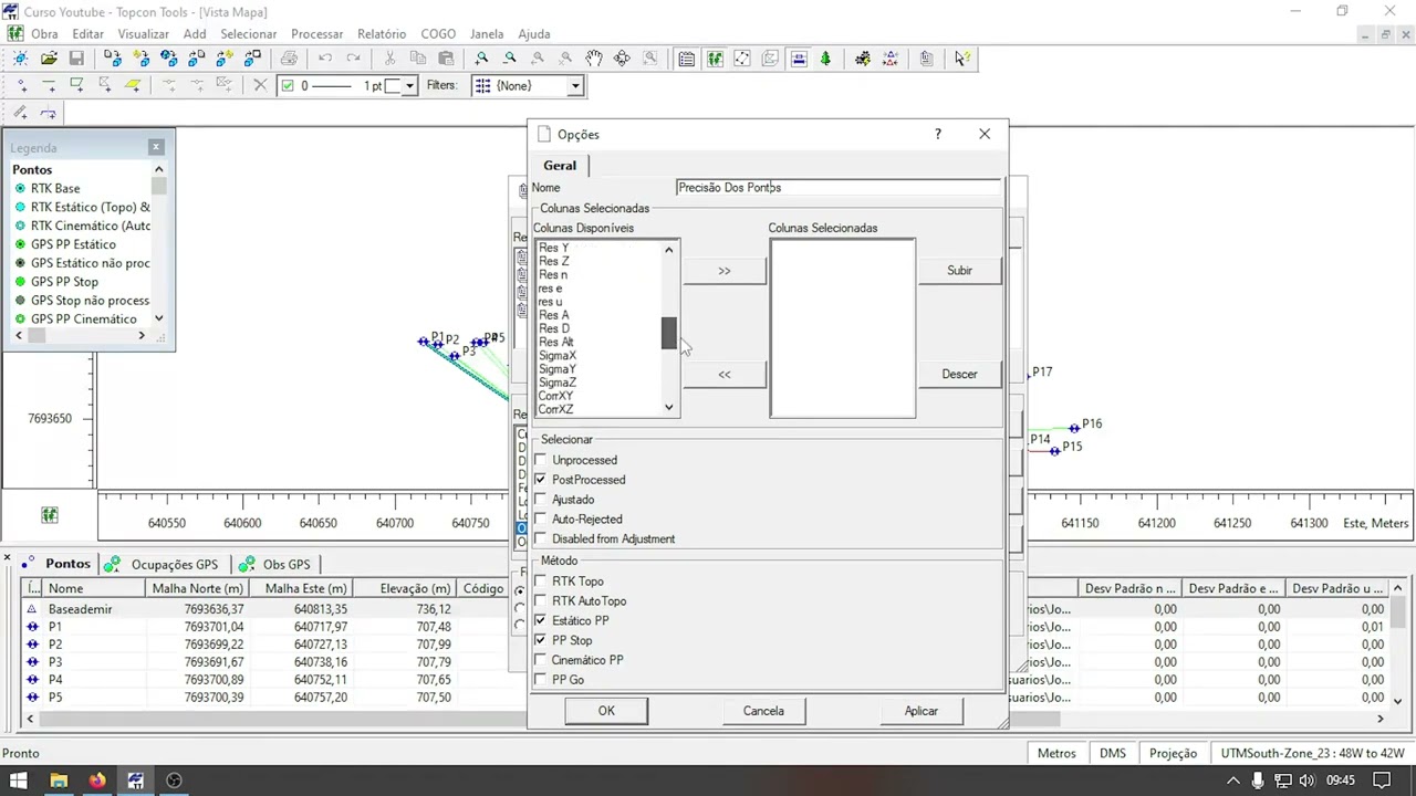 10 Configurar Relatório de Processamento Padrão INCRA com Sigma