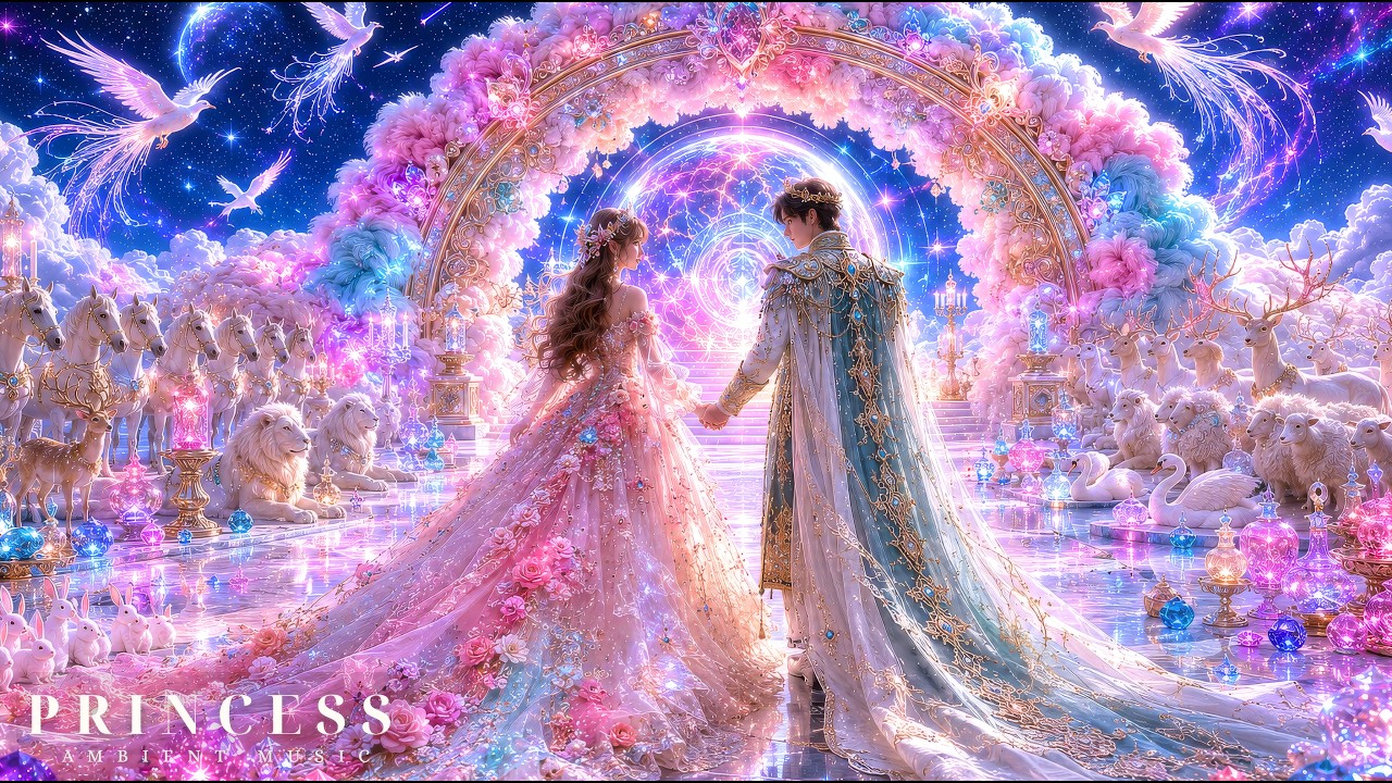 Sweet Love of the Princess and Prince in the Velvet Light Palace | 4K Fantasy World & Ambient Music