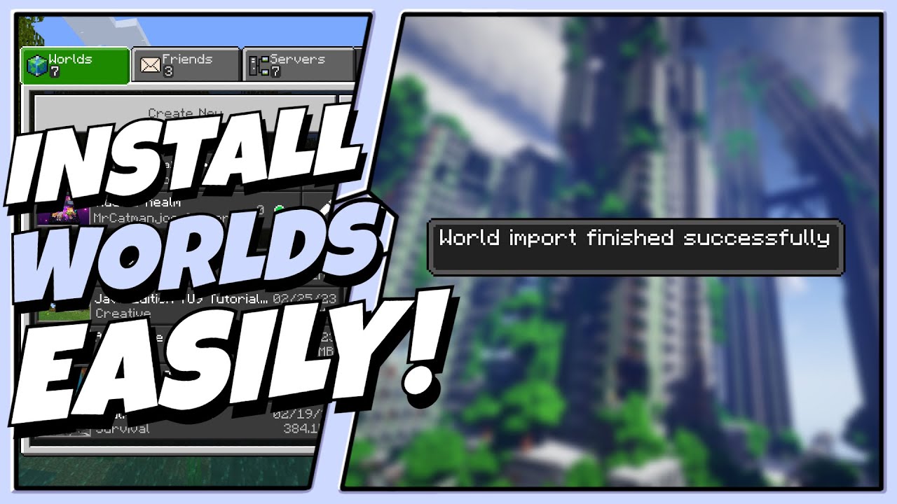 How To Install Downloaded Minecraft Worlds On PC EASILY! - (Bedrock Edition)