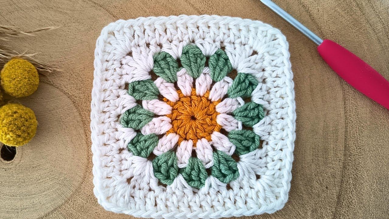 CÓMO TEJER GRANNY SQUARE #29 a CROCHET | GANCHILLO | CROCHET SENCILLO | TUTORIAL paso a paso