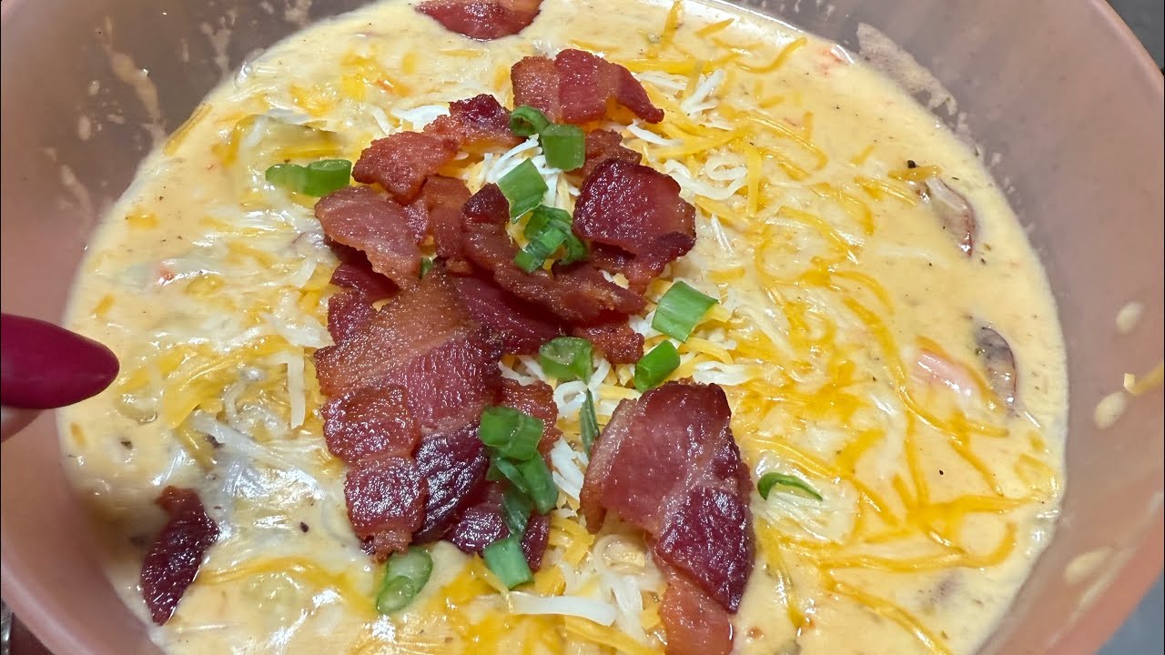Creamy Cajun Sausage and Potato Soup! Delicious on a cold winter day! 