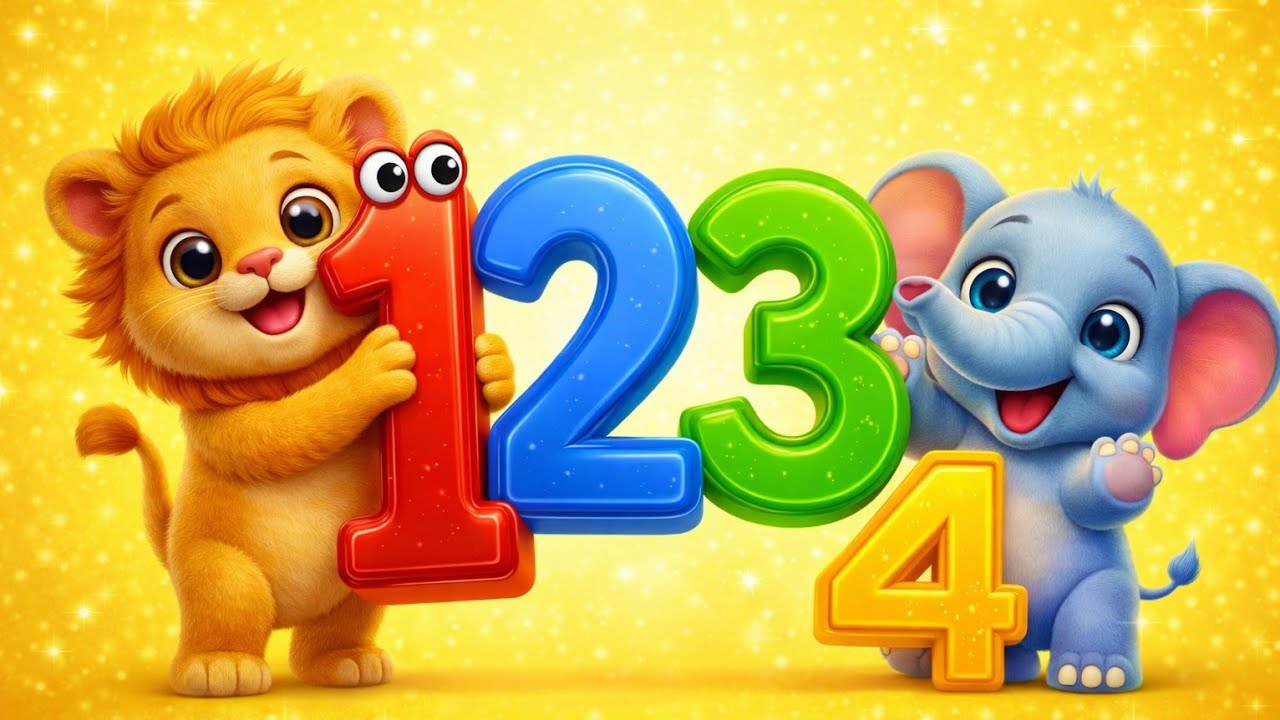 1–4 Counting Song 👶 | Learn Numbers with Cute Animals