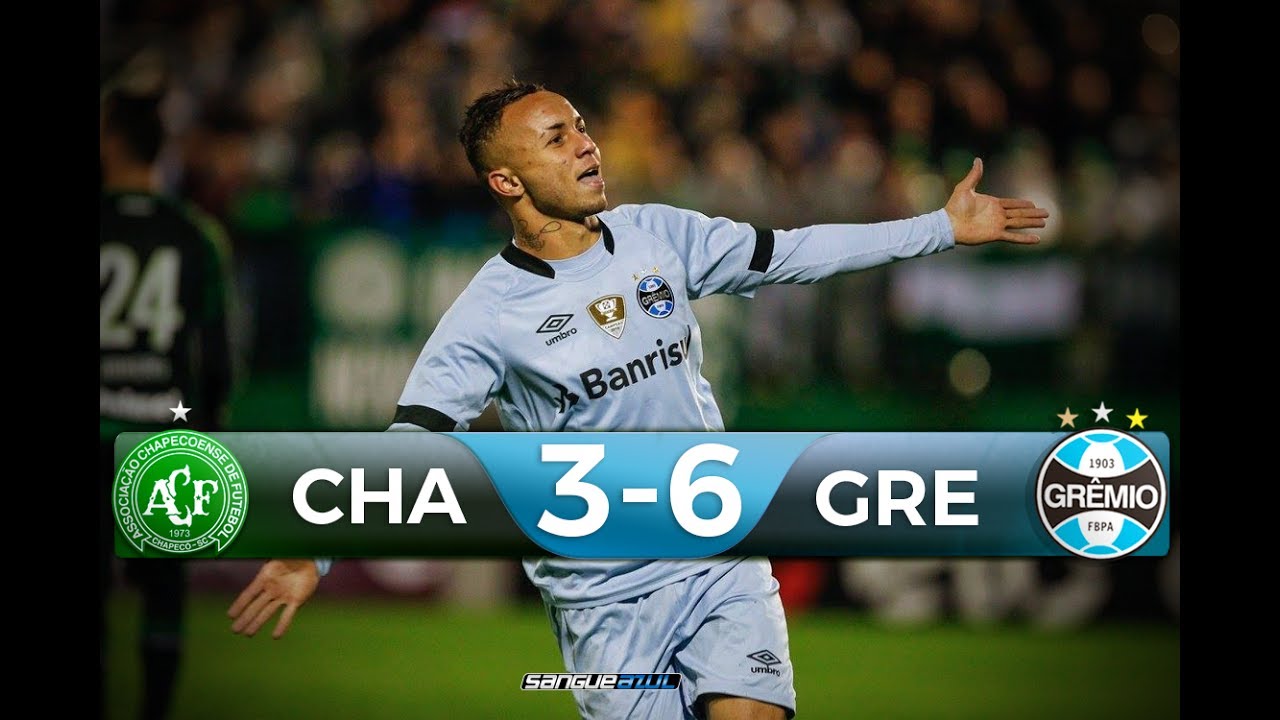 LANCES: CHAPECOENSE 3 X 6 GRÊMIO - BRASILEIRÃO 08/06/2017