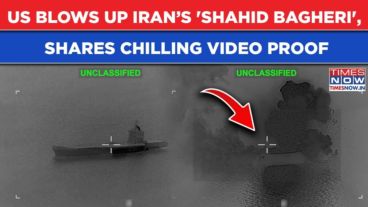 Iran War: US Blows Up Drone Carrier 'Shahid Bagheri', Aims To Sink 'Entire Navy'| Shares Video Proof